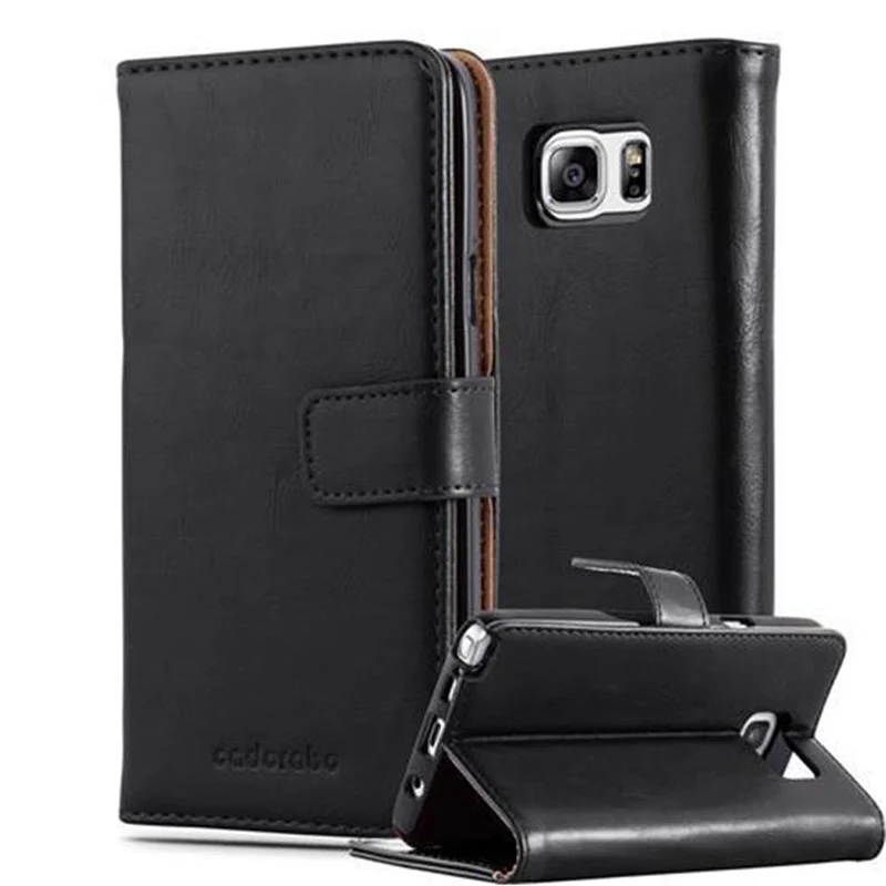 Cadorabo Hülle kompatibel mit Samsung Galaxy NOTE 5 Schutzhülle mit Magnetverschluss, Standfunktion und Kartenfach