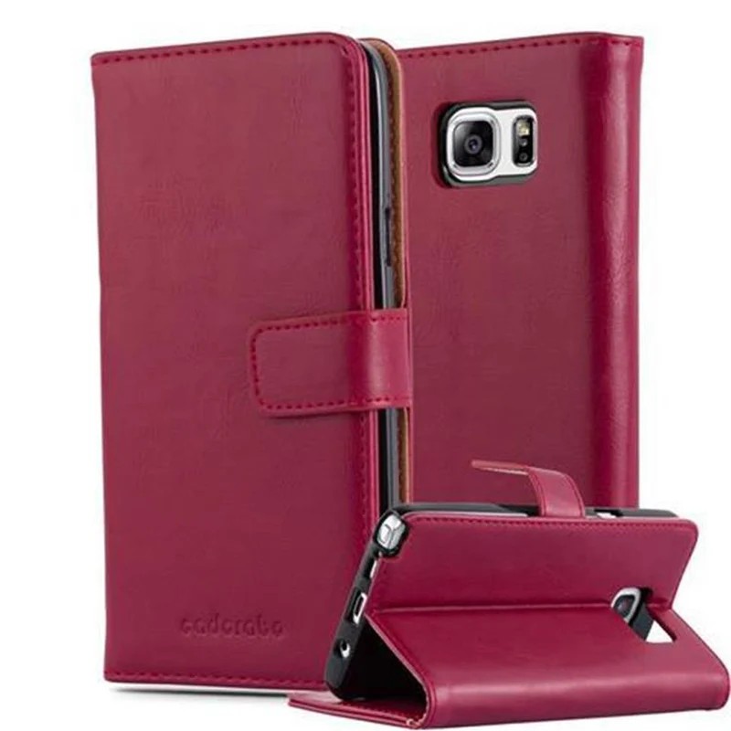 Cadorabo Hülle kompatibel mit Samsung Galaxy NOTE 5 Schutzhülle mit Magnetverschluss, Standfunktion und Kartenfach