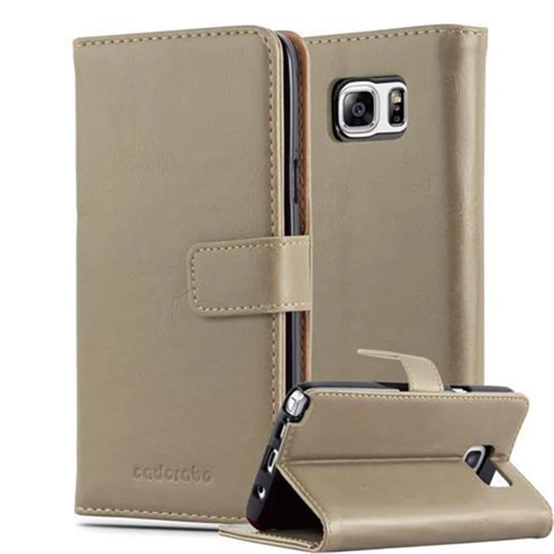 Cadorabo Hülle kompatibel mit Samsung Galaxy NOTE 5 Schutzhülle mit Magnetverschluss, Standfunktion und Kartenfach