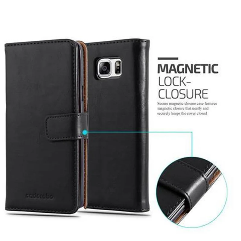 Cadorabo Hülle kompatibel mit Samsung Galaxy NOTE 5 Schutzhülle mit Magnetverschluss, Standfunktion und Kartenfach