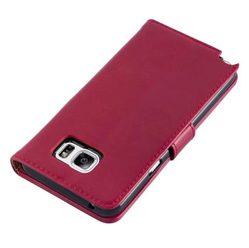 Cadorabo Hülle kompatibel mit Samsung Galaxy NOTE 5 Schutzhülle mit Magnetverschluss, Standfunktion und Kartenfach