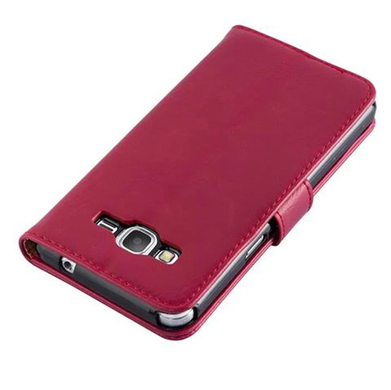 Cadorabo Hülle kompatibel mit Samsung Galaxy GRAND PRIME Schutzhülle mit Magnetverschluss, Standfunktion und Kartenfach