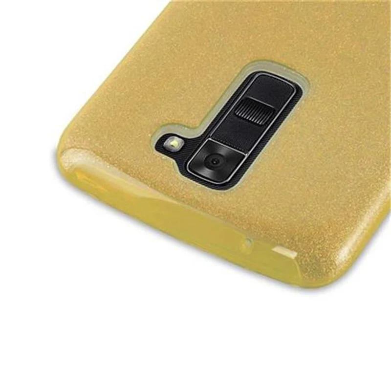Cadorabo Hülle kompatibel mit LG K7 2016 TPU Silikon und Hard Case Schutzhülle im Glitzer Design