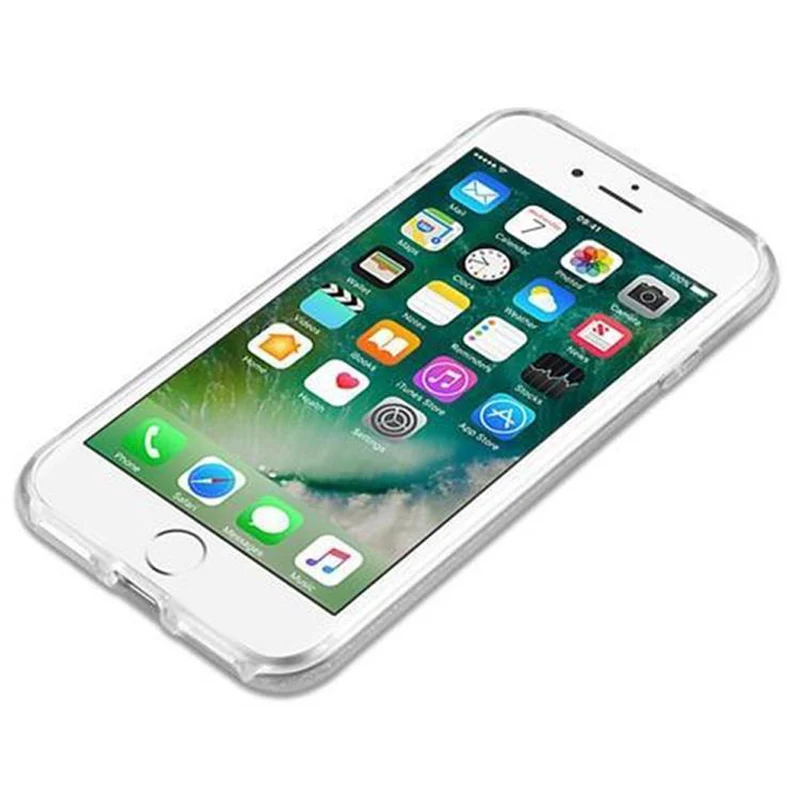 Cadorabo Hülle kompatibel mit Apple iPhone 7 / 7S / 8 / SE 2020 TPU Silikon und Hard Case Schutzhülle im Glitzer Design