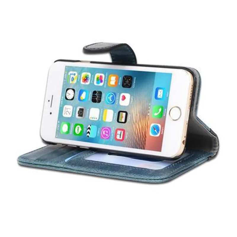 Cadorabo Hülle kompatibel mit Apple iPhone 6 / 6S Schutzhülle mit Standfunktion und Kartenfach im zweifarbigen Design