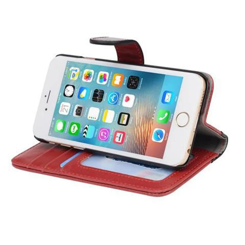 Cadorabo Hülle kompatibel mit Apple iPhone 6 / 6S Schutzhülle mit Standfunktion und Kartenfach im zweifarbigen Design