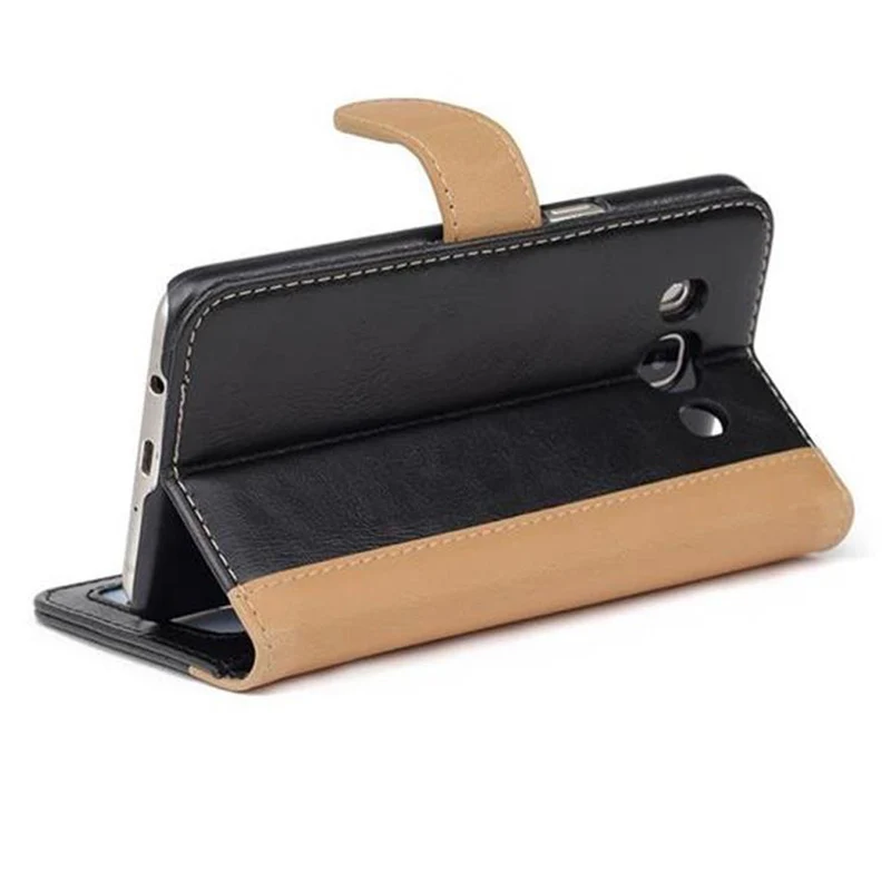 Cadorabo Hülle kompatibel mit Samsung Galaxy J5 2016 Schutzhülle mit Standfunktion und Kartenfach im zweifarbigen Design