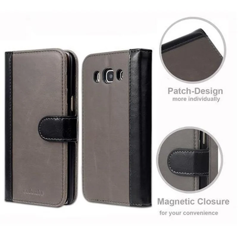 Cadorabo Hülle kompatibel mit Samsung Galaxy J5 2016 Schutzhülle mit Standfunktion und Kartenfach im zweifarbigen Design