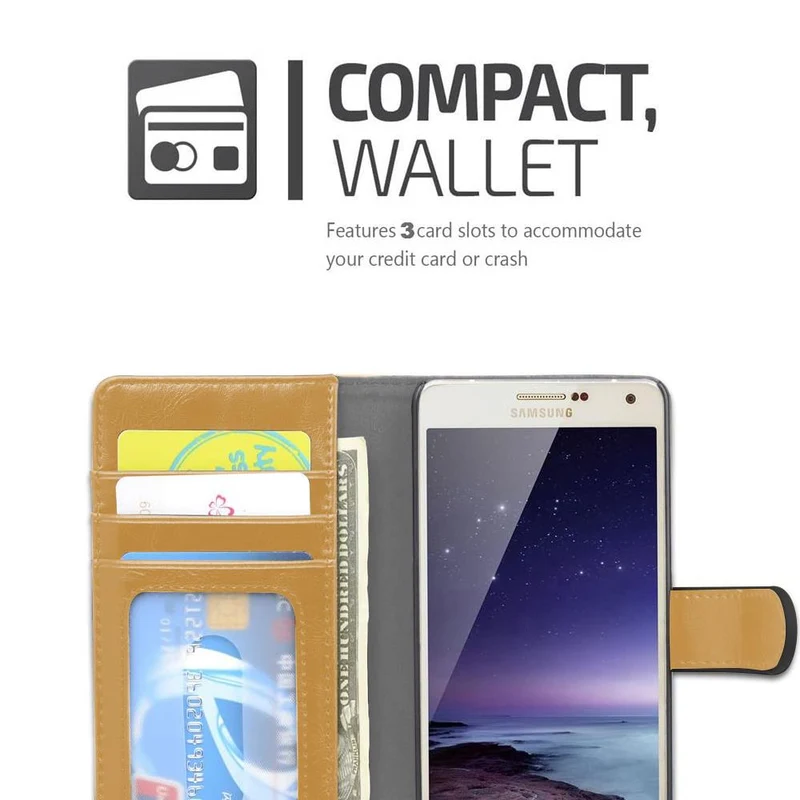 Cadorabo Hülle kompatibel mit Samsung Galaxy A5 2015 Schutzhülle mit Standfunktion und Kartenfach im zweifarbigen Design