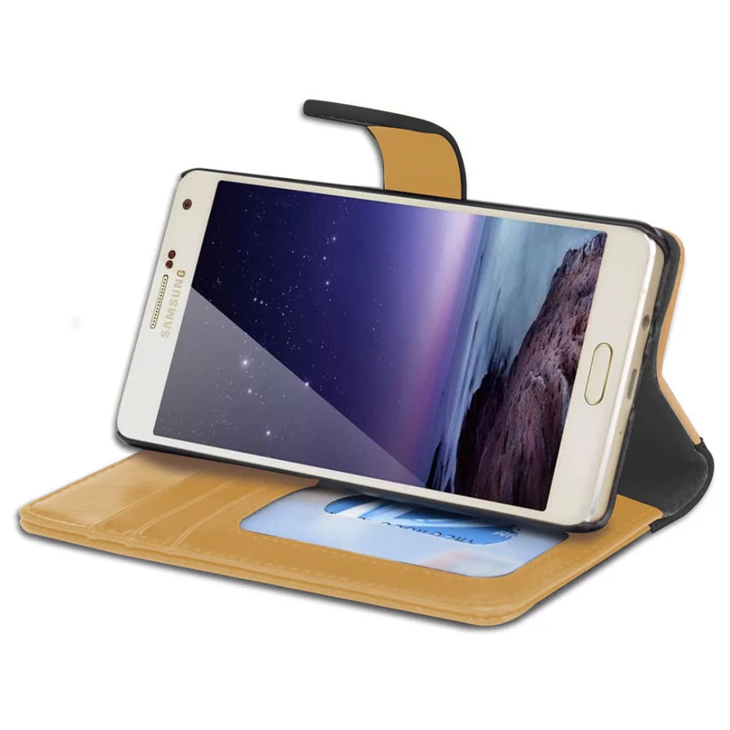Cadorabo Hülle kompatibel mit Samsung Galaxy A5 2015 Schutzhülle mit Standfunktion und Kartenfach im zweifarbigen Design
