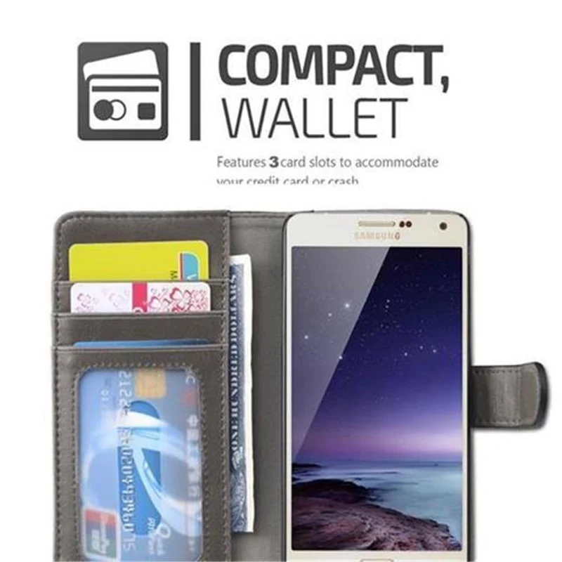 Cadorabo Hülle kompatibel mit Samsung Galaxy A5 2015 Schutzhülle mit Standfunktion und Kartenfach im zweifarbigen Design