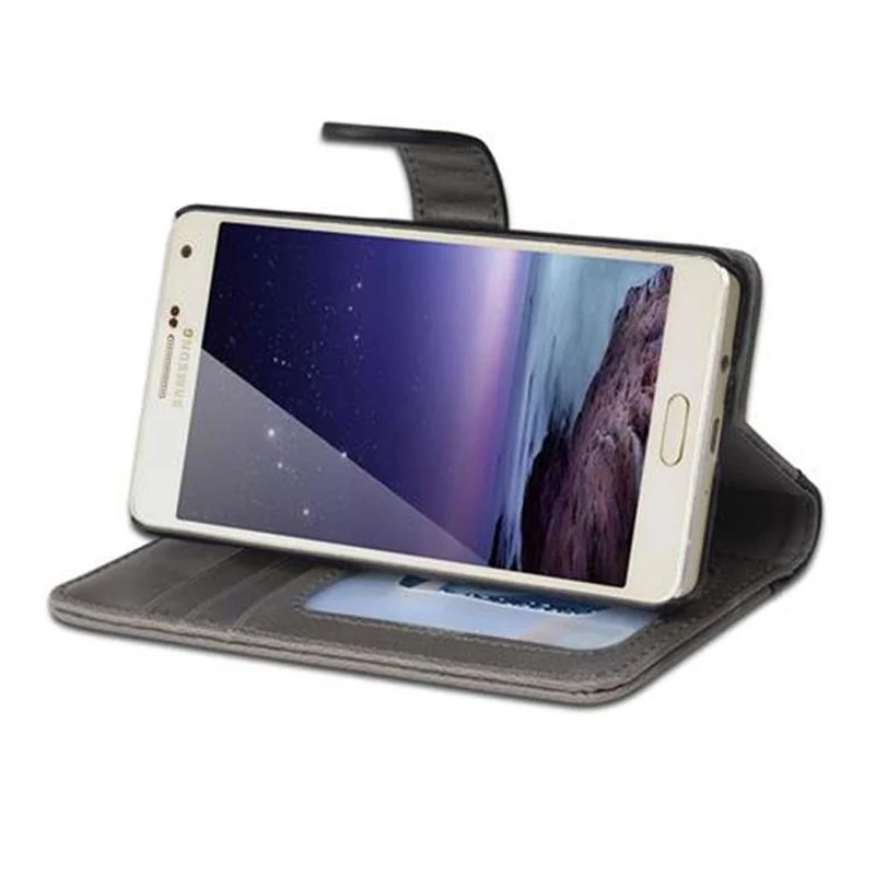 Cadorabo Hülle kompatibel mit Samsung Galaxy A5 2015 Schutzhülle mit Standfunktion und Kartenfach im zweifarbigen Design