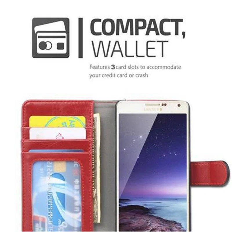 Cadorabo Hülle kompatibel mit Samsung Galaxy A5 2015 Schutzhülle mit Standfunktion und Kartenfach im zweifarbigen Design
