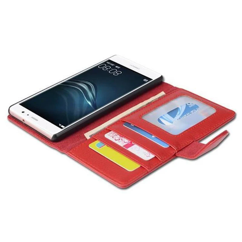 Cadorabo Hülle kompatibel mit Huawei P9 LITE 2016 / G9 LITE Schutzhülle mit Magnetverschluss und 3 Kartenfächern