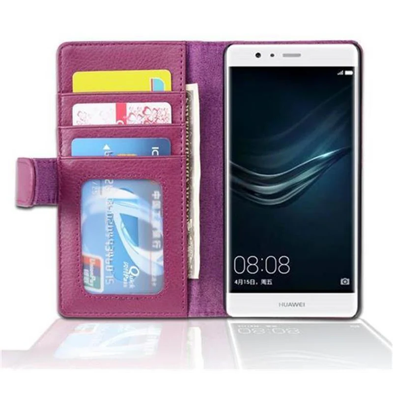 Cadorabo Hülle kompatibel mit Huawei P9 LITE 2016 / G9 LITE Schutzhülle mit Magnetverschluss und 3 Kartenfächern
