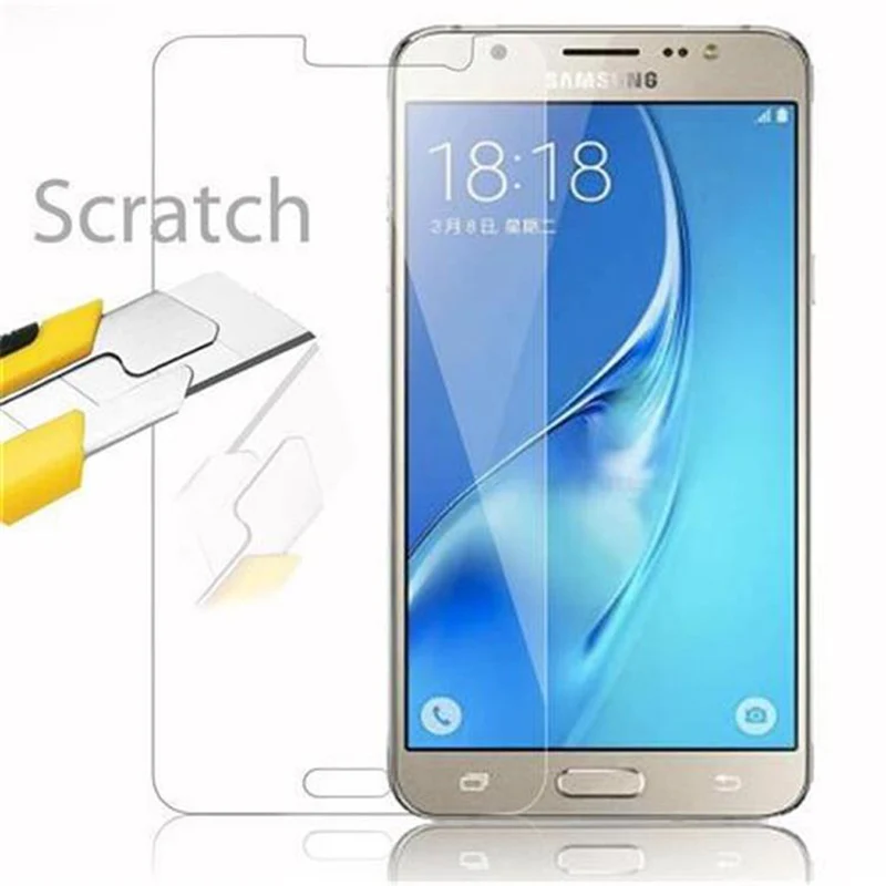 Cadorabo Panzer Folie kompatibel mit Samsung Galaxy J5 2015 - Schutzfolie Gehärtetes (Tempered) Display-Schutzglas in 9H Härte mit 3D Touch Kompatibilität