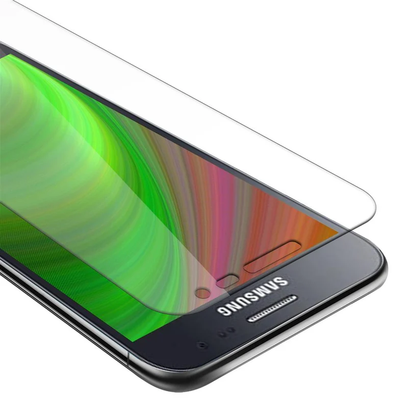 Cadorabo Panzer Folie kompatibel mit Samsung Galaxy J2 2015 - Schutzfolie Gehärtetes (Tempered) Display-Schutzglas in 9H Härte mit 3D Touch Kompatibilität