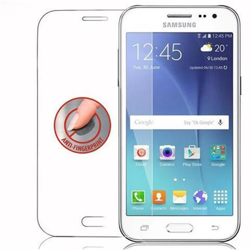 Cadorabo Panzer Folie kompatibel mit Samsung Galaxy J2 2015 - Schutzfolie Gehärtetes (Tempered) Display-Schutzglas in 9H Härte mit 3D Touch Kompatibilität