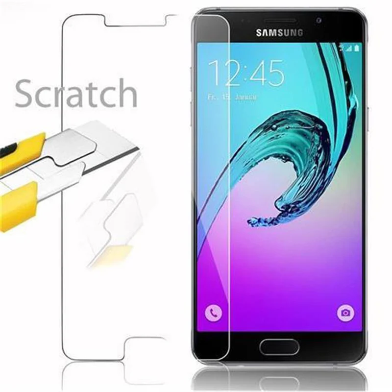 Cadorabo Panzer Folie kompatibel mit Samsung Galaxy A5 2016 - Schutzfolie Gehärtetes (Tempered) Display-Schutzglas in 9H Härte mit 3D Touch Kompatibilität