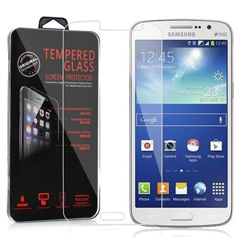 Cadorabo Panzer Folie kompatibel mit Samsung Galaxy GRAND 2 - Schutzfolie Gehärtetes (Tempered) Display-Schutzglas in 9H Härte mit 3D Touch Kompatibilität