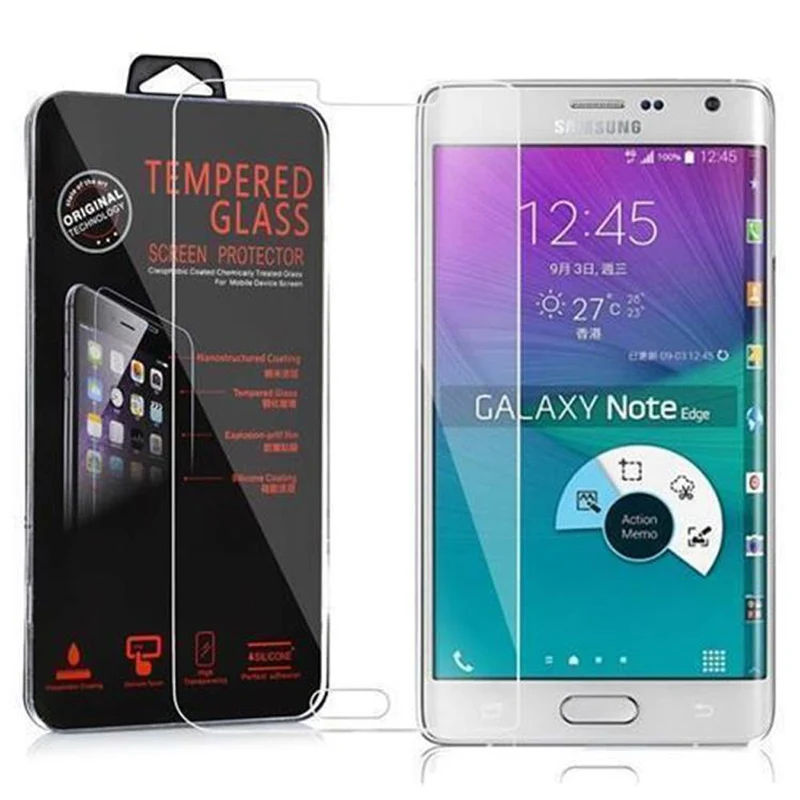Cadorabo Panzer Folie kompatibel mit Samsung Galaxy S6 EDGE - Schutzfolie Gehärtetes (Tempered) Display-Schutzglas in 9H Härte mit 3D Touch Kompatibilität