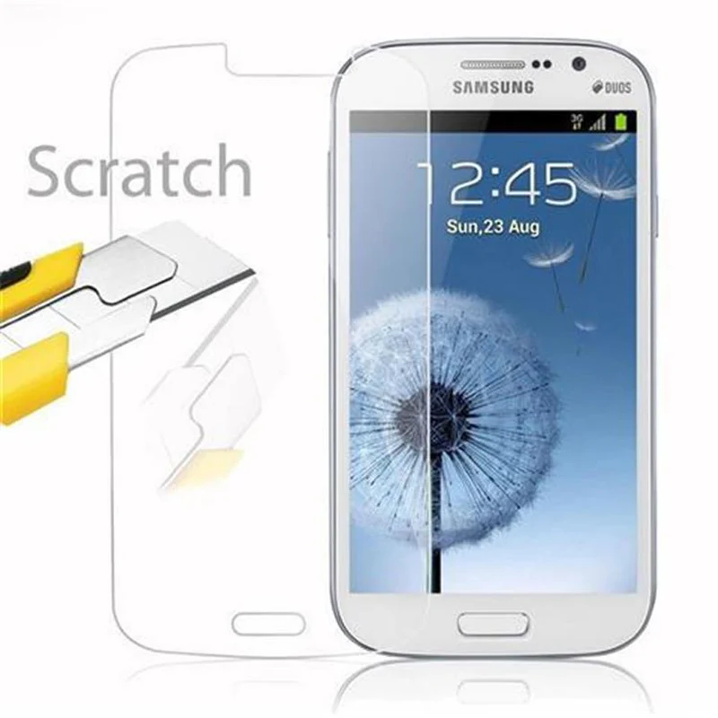 Cadorabo Panzer Folie kompatibel mit Samsung Galaxy GRAND DUOS / GRAND NEO - Schutzfolie Gehärtetes (Tempered) Display-Schutzglas in 9H Härte mit 3D Touch Kompatibilität
