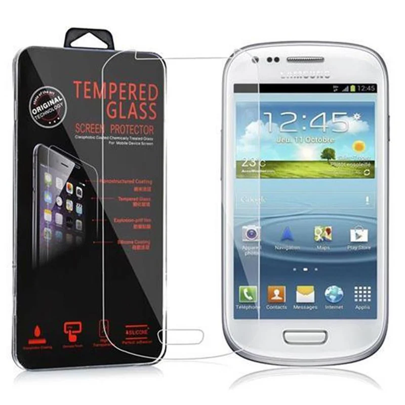 Cadorabo Panzer Folie kompatibel mit Samsung Galaxy S3 MINI - Schutzfolie Gehärtetes (Tempered) Display-Schutzglas in 9H Härte mit 3D Touch Kompatibilität