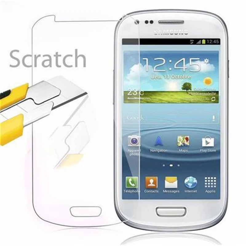 Cadorabo Panzer Folie kompatibel mit Samsung Galaxy S3 MINI - Schutzfolie Gehärtetes (Tempered) Display-Schutzglas in 9H Härte mit 3D Touch Kompatibilität