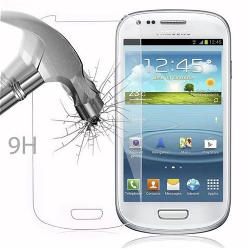 Cadorabo Panzer Folie kompatibel mit Samsung Galaxy S3 MINI - Schutzfolie Gehärtetes (Tempered) Display-Schutzglas in 9H Härte mit 3D Touch Kompatibilität