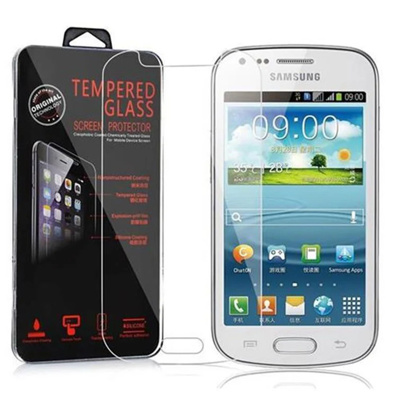 Cadorabo Panzer Folie kompatibel mit Samsung Galaxy TREND DUOS - Schutzfolie Gehärtetes (Tempered) Display-Schutzglas in 9H Härte mit 3D Touch Kompatibilität