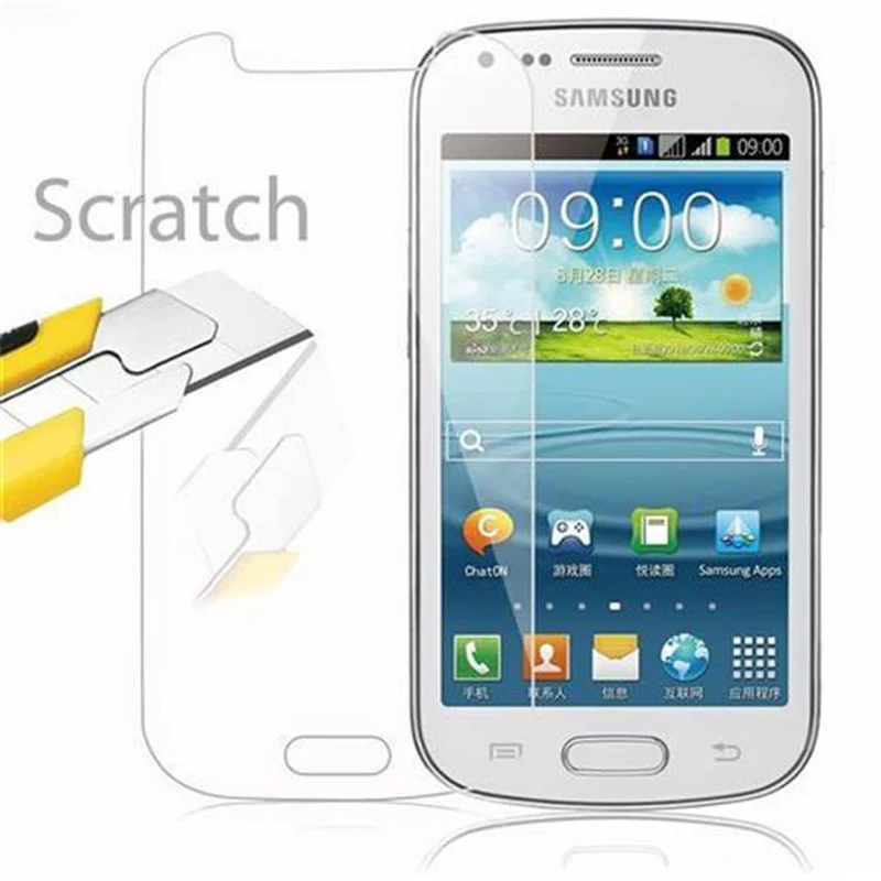 Cadorabo Panzer Folie kompatibel mit Samsung Galaxy TREND DUOS - Schutzfolie Gehärtetes (Tempered) Display-Schutzglas in 9H Härte mit 3D Touch Kompatibilität