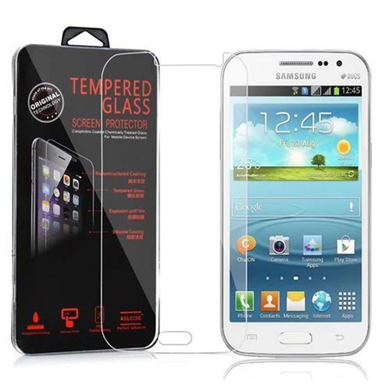 Cadorabo Panzer Folie kompatibel mit Samsung Galaxy WIN - Schutzfolie Gehärtetes (Tempered) Display-Schutzglas in 9H Härte mit 3D Touch Kompatibilität