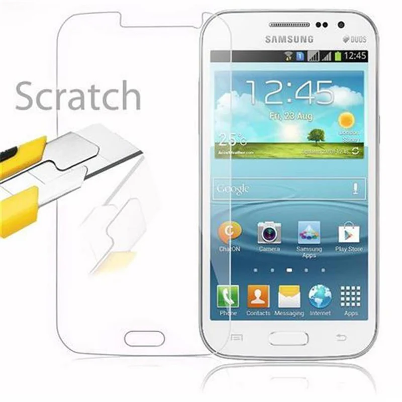 Cadorabo Panzer Folie kompatibel mit Samsung Galaxy WIN - Schutzfolie Gehärtetes (Tempered) Display-Schutzglas in 9H Härte mit 3D Touch Kompatibilität