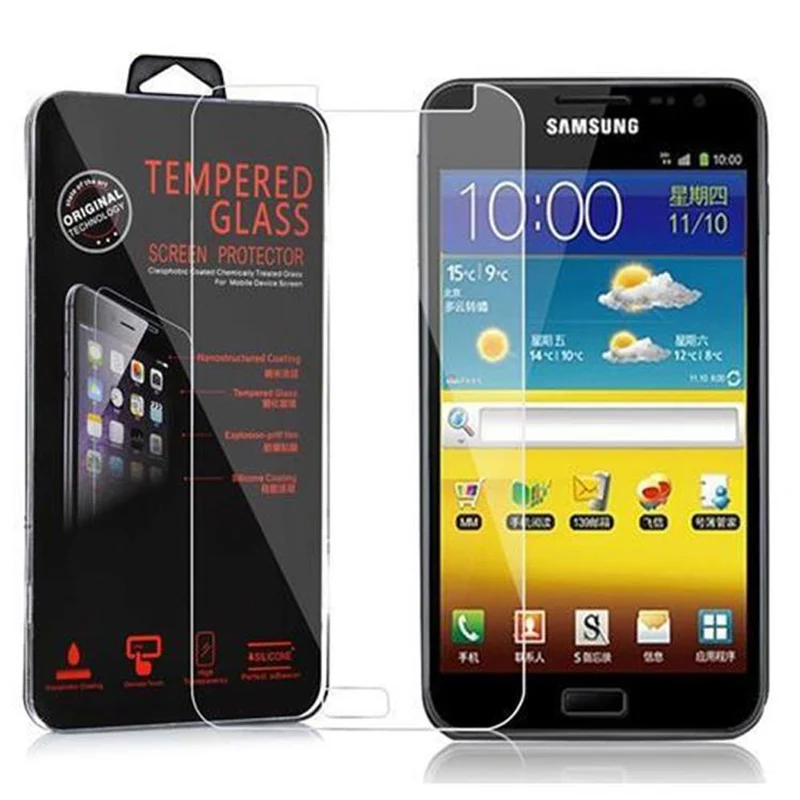 Cadorabo Panzer Folie kompatibel mit Samsung Galaxy NOTE 1 - Schutzfolie Gehärtetes (Tempered) Display-Schutzglas in 9H Härte mit 3D Touch Kompatibilität