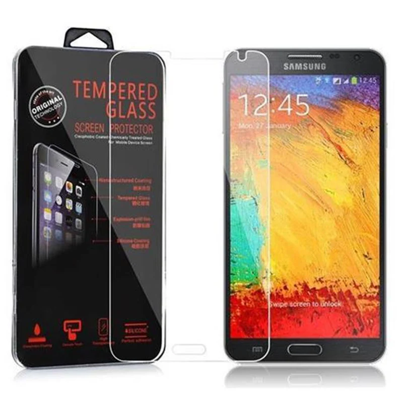 Cadorabo Panzer Folie kompatibel mit Samsung Galaxy NOTE 3 NEO - Schutzfolie Gehärtetes (Tempered) Display-Schutzglas in 9H Härte mit 3D Touch Kompatibilität