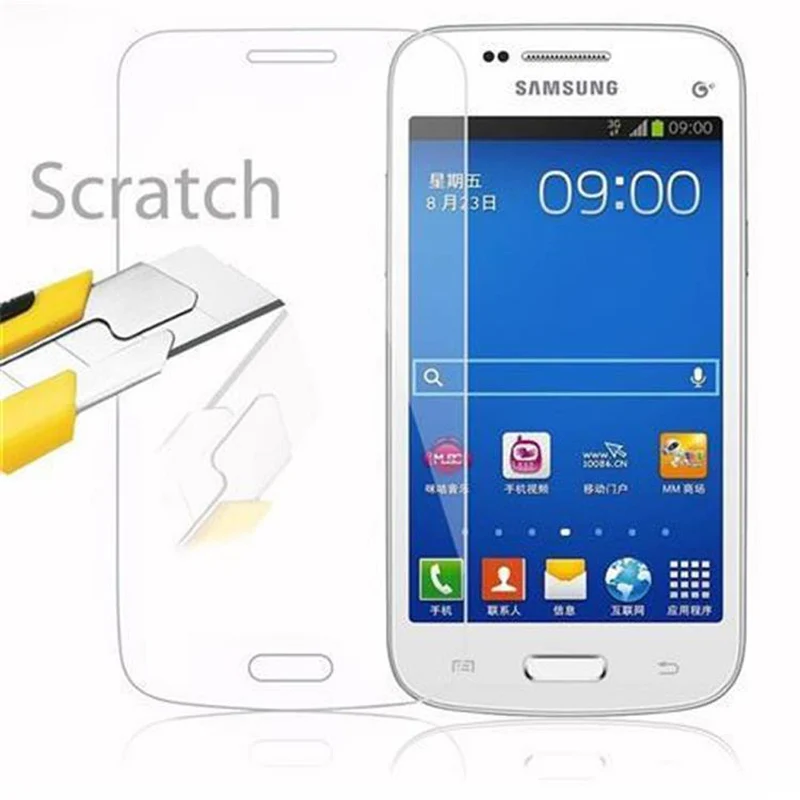Cadorabo Panzer Folie kompatibel mit Samsung Galaxy TREND 3 - Schutzfolie Gehärtetes (Tempered) Display-Schutzglas in 9H Härte mit 3D Touch Kompatibilität