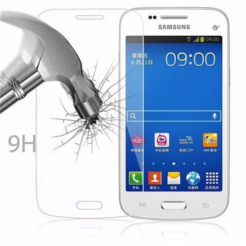 Cadorabo Panzer Folie kompatibel mit Samsung Galaxy TREND 3 - Schutzfolie Gehärtetes (Tempered) Display-Schutzglas in 9H Härte mit 3D Touch Kompatibilität