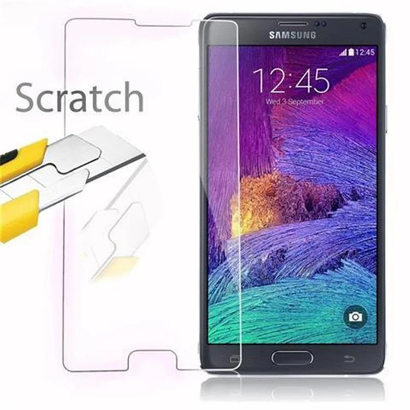 Cadorabo Panzer Folie kompatibel mit Samsung Galaxy NOTE 4 - Schutzfolie Gehärtetes (Tempered) Display-Schutzglas in 9H Härte mit 3D Touch Kompatibilität