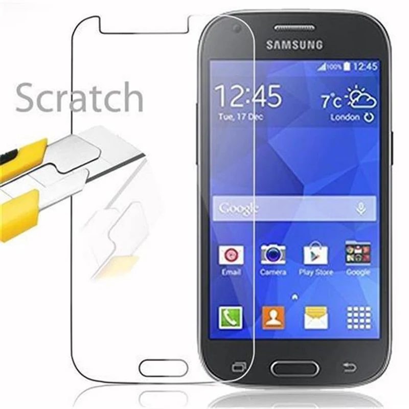 Cadorabo Panzer Folie kompatibel mit Samsung Galaxy ACE 4 - Schutzfolie Gehärtetes (Tempered) Display-Schutzglas in 9H Härte mit 3D Touch Kompatibilität