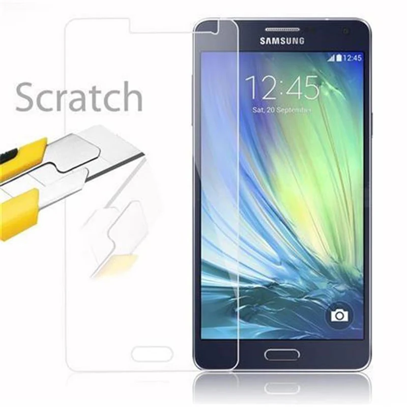 Cadorabo Panzer Folie kompatibel mit Samsung Galaxy A7 2015 - Schutzfolie Gehärtetes (Tempered) Display-Schutzglas in 9H Härte mit 3D Touch Kompatibilität