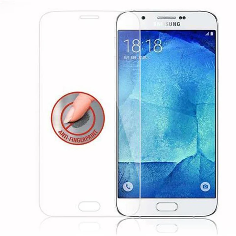 Cadorabo Panzer Folie kompatibel mit Samsung Galaxy A8 2015 - Schutzfolie Gehärtetes (Tempered) Display-Schutzglas in 9H Härte mit 3D Touch Kompatibilität