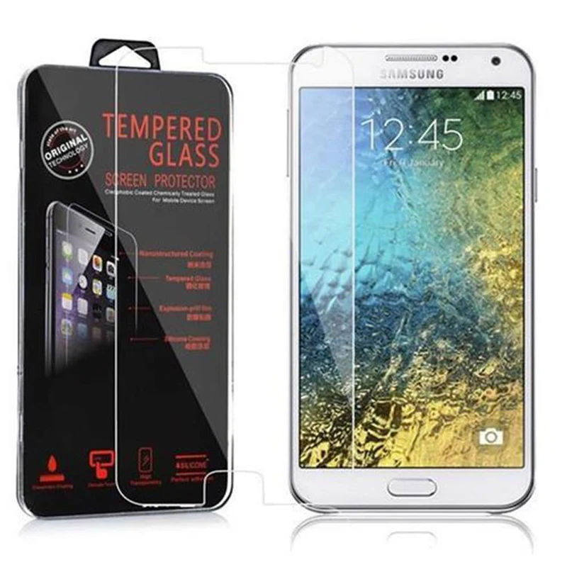 Cadorabo Panzer Folie kompatibel mit Samsung Galaxy E5 - Schutzfolie Gehärtetes (Tempered) Display-Schutzglas in 9H Härte mit 3D Touch Kompatibilität