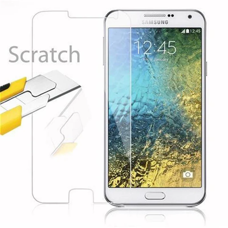 Cadorabo Panzer Folie kompatibel mit Samsung Galaxy E5 - Schutzfolie Gehärtetes (Tempered) Display-Schutzglas in 9H Härte mit 3D Touch Kompatibilität