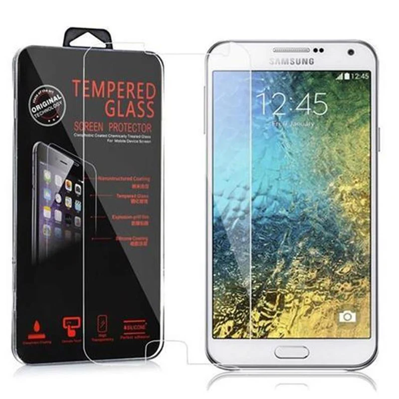 Cadorabo Panzer Folie kompatibel mit Samsung Galaxy E7 - Schutzfolie Gehärtetes (Tempered) Display-Schutzglas in 9H Härte mit 3D Touch Kompatibilität