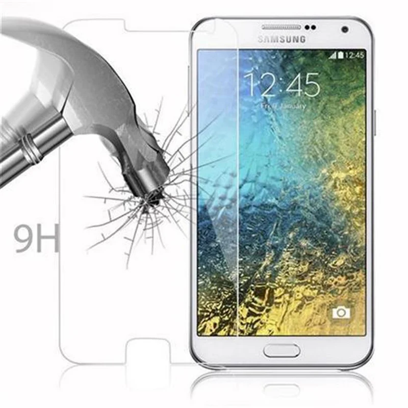 Cadorabo Panzer Folie kompatibel mit Samsung Galaxy E7 - Schutzfolie Gehärtetes (Tempered) Display-Schutzglas in 9H Härte mit 3D Touch Kompatibilität