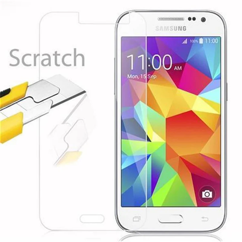 Cadorabo Panzer Folie kompatibel mit Samsung Galaxy CORE PRIME - Schutzfolie Gehärtetes (Tempered) Display-Schutzglas in 9H Härte mit 3D Touch Kompatibilität