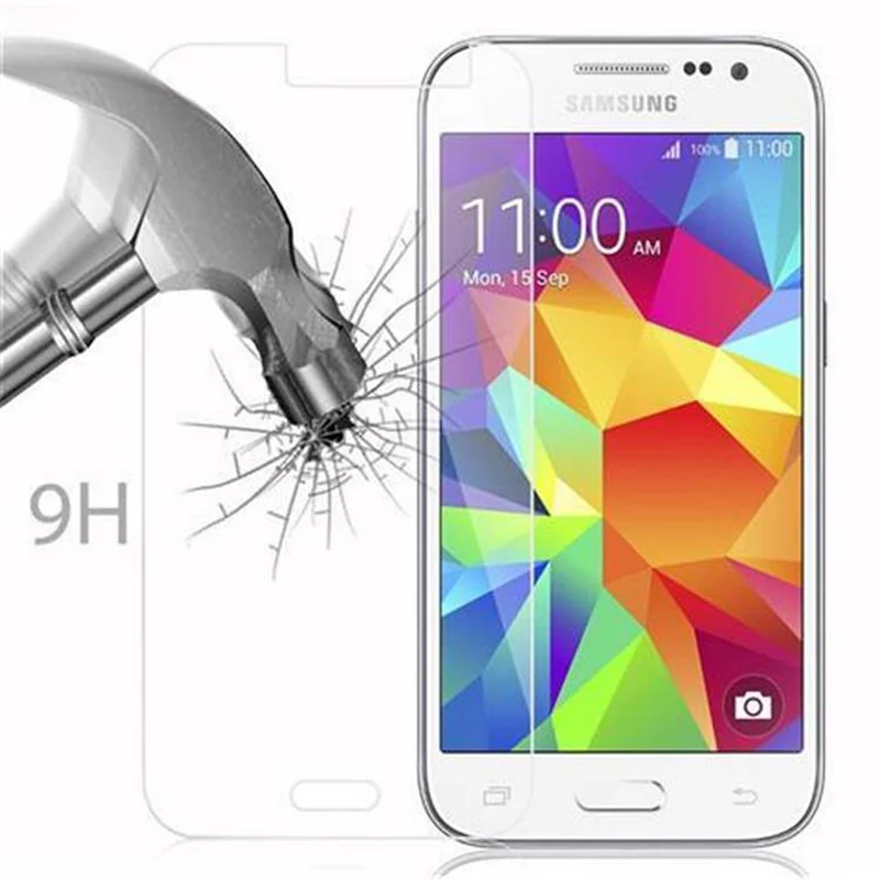 Cadorabo Panzer Folie kompatibel mit Samsung Galaxy CORE PRIME - Schutzfolie Gehärtetes (Tempered) Display-Schutzglas in 9H Härte mit 3D Touch Kompatibilität