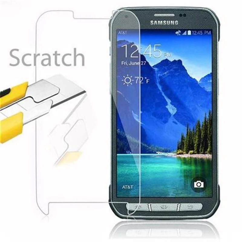 Cadorabo Panzer Folie kompatibel mit Samsung Galaxy S5 ACTIVE - Schutzfolie Gehärtetes (Tempered) Display-Schutzglas in 9H Härte mit 3D Touch Kompatibilität