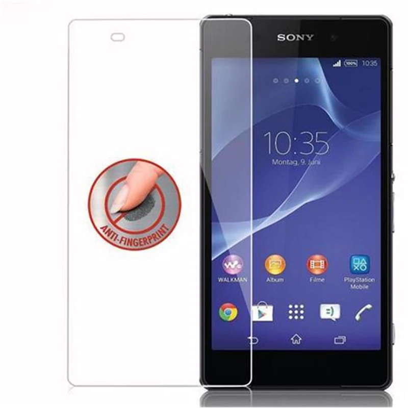 Cadorabo Panzer Folie kompatibel mit Sony Xperia Z2 - Schutzfolie Gehärtetes (Tempered) Display-Schutzglas in 9H Härte mit 3D Touch Kompatibilität