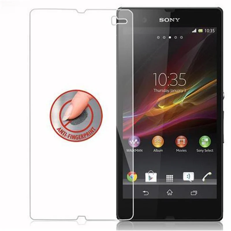 Cadorabo Panzer Folie kompatibel mit Sony Xperia Z - Schutzfolie Gehärtetes (Tempered) Display-Schutzglas in 9H Härte mit 3D Touch Kompatibilität